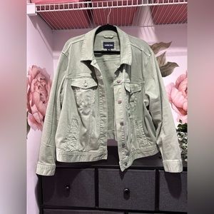 Lands End - Green Denim Jacket - 2X